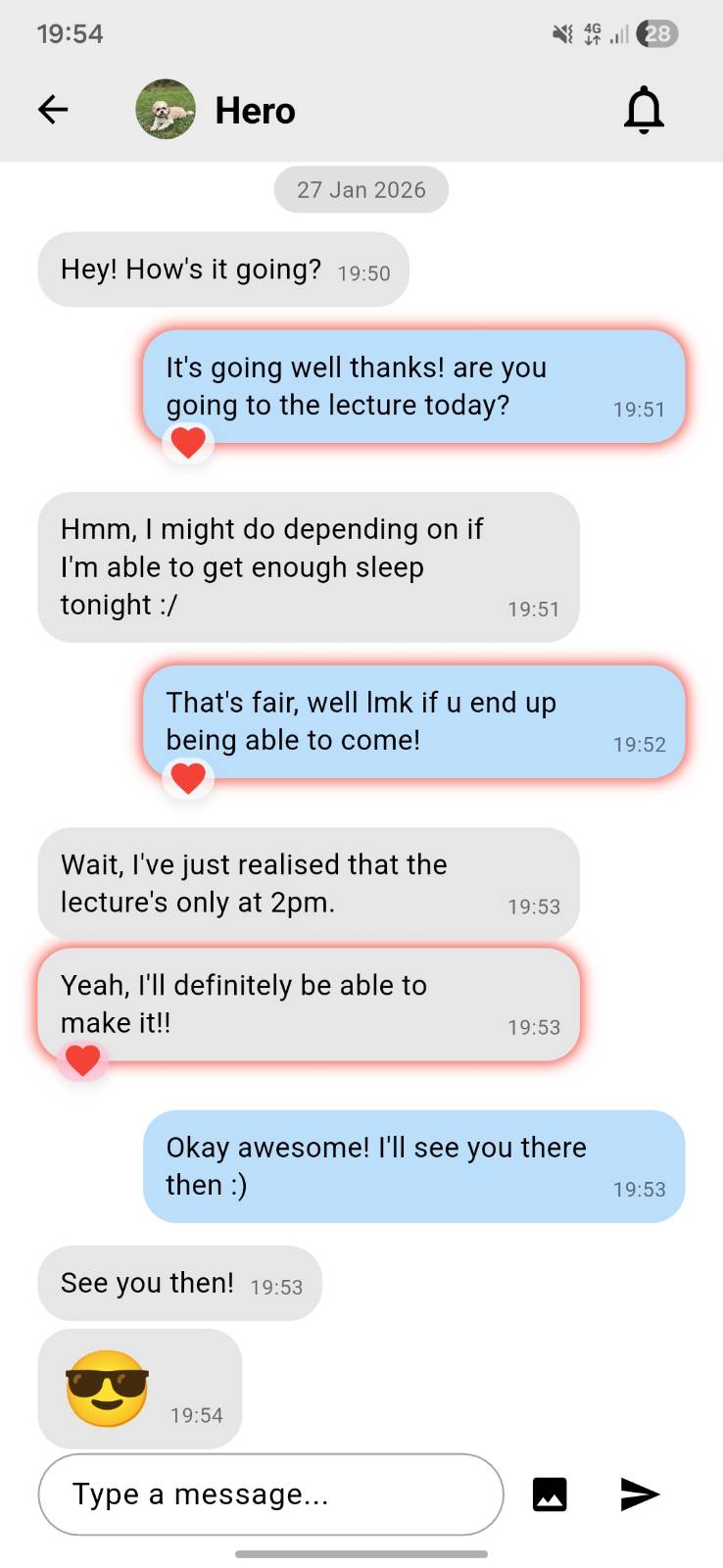 Direct message conversation